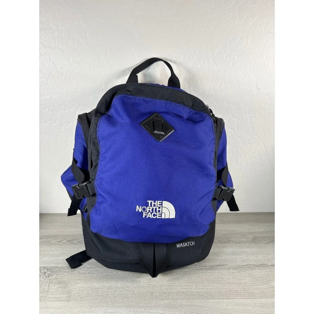 Vintage THE NORTH FACE Wasatch Backpack Outdoor Hiking Carry on Travel Bag 35L